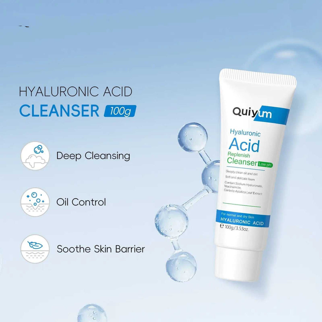 Person rinsing face with water, foam washing off, showing step-by-step facial cleansing process