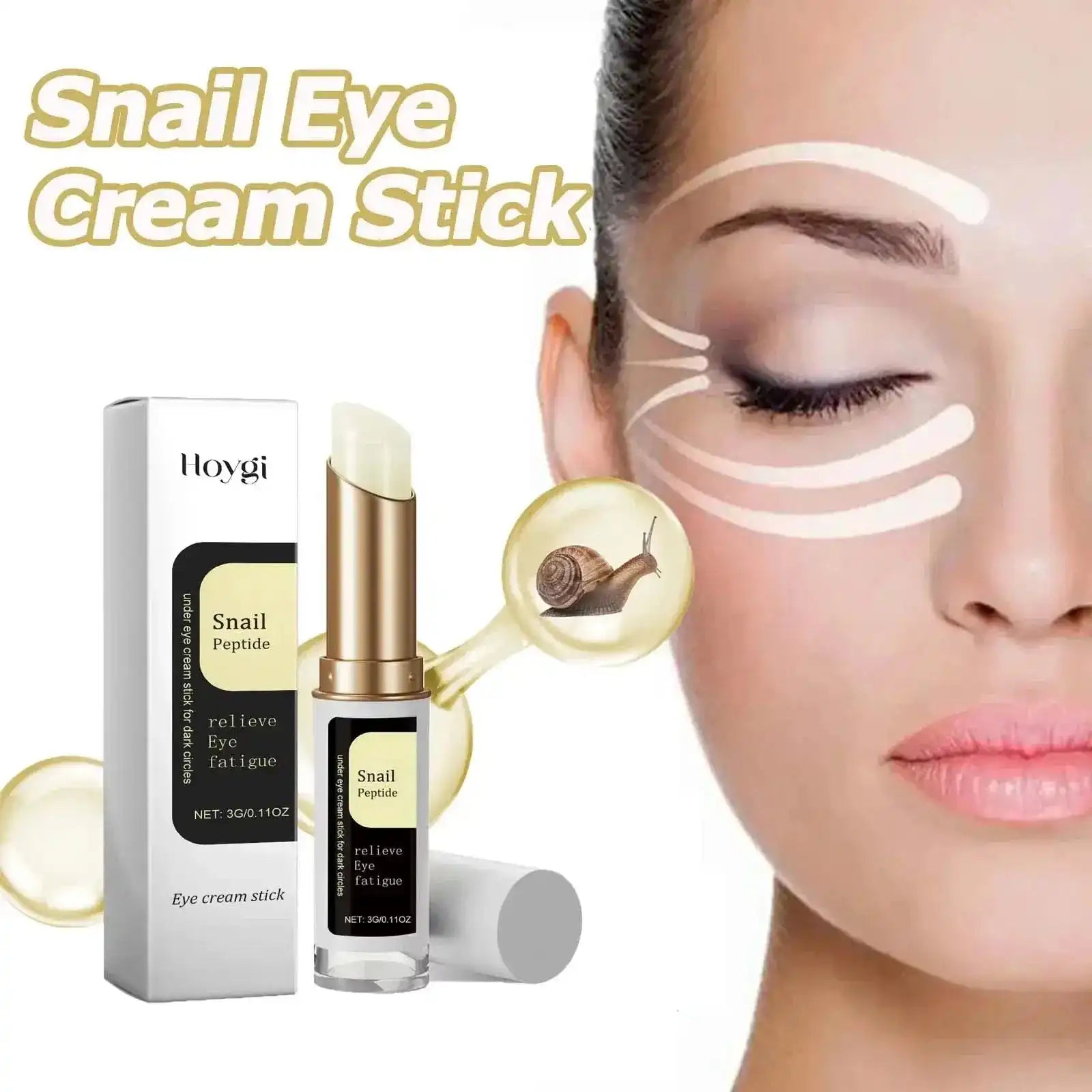 Snail Eye Cream Stick Collagen Fade Fine Lines Wrinkle CD