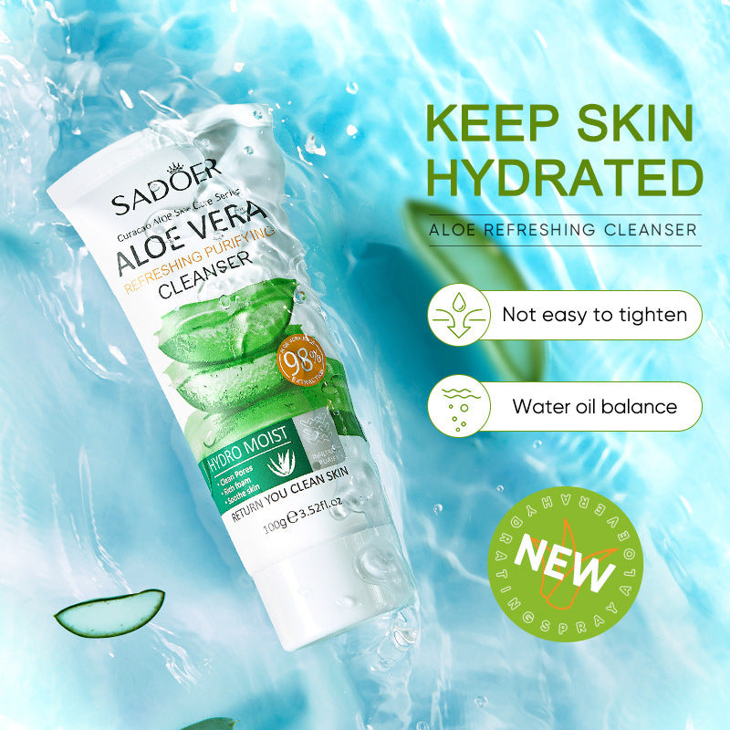 Aloe Vera Skin Care Set Cleansing Hydrating Moisturizing Cleanser