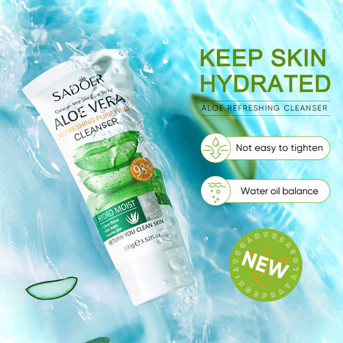 Aloe Vera Skin Care Set Cleansing Hydrating Moisturizing Cleanser
